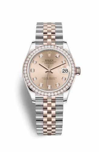 Rolex Datejust 31 Stainless Steel/ Rose Gold / Diamond / Rose - Diamond / Jubilee 278381rbr-0024 — фото часов Rolex Datejust 31 Stainless Steel/ Rose Gold / Diamond / Rose - Diamond / Jubilee 278381rbr-0024 — фото часов