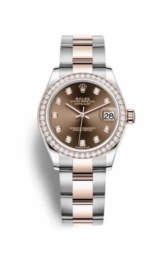 Rolex Datejust 31 Stainless Steel/ Rose Gold / Diamond / Chocolate - Diamond / Oyster 278381rbr-0027 — фото часов Rolex Datejust 31 Stainless Steel/ Rose Gold / Diamond / Chocolate - Diamond / Oyster 278381rbr-0027 — фото часов
