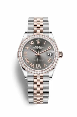 Rolex Datejust 31 Stainless Steel/ Rose Gold / Diamond / Grey - Roman / Jubilee 278381rbr-0030 — фото часов Rolex Datejust 31 Stainless Steel/ Rose Gold / Diamond / Grey - Roman / Jubilee 278381rbr-0030 — фото часов