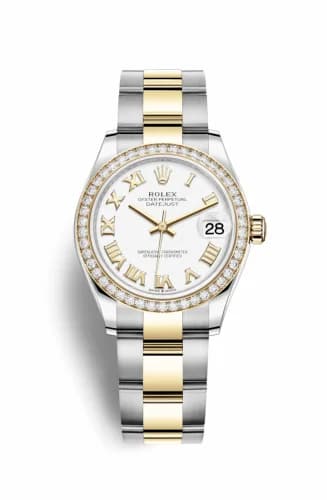 Rolex Datejust 31 Stainless Steel / Yellow Gold / Diamond / White - Roman / Oyster 278383rbr-0001 — фото часов Rolex Datejust 31 Stainless Steel / Yellow Gold / Diamond / White - Roman / Oyster 278383rbr-0001 — фото часов