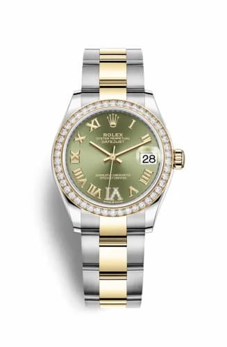 Rolex Datejust 31 Stainless Steel / Yellow Gold / Diamond / Olive - Roman / Oyster 278383rbr-0015 — фото часов Rolex Datejust 31 Stainless Steel / Yellow Gold / Diamond / Olive - Roman / Oyster 278383rbr-0015 — фото часов