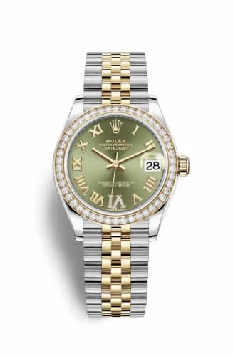 Rolex Datejust 31 Stainless Steel / Yellow Gold / Diamond / Olive - Roman / Jubilee 278383rbr-0016 — фото часов Rolex Datejust 31 Stainless Steel / Yellow Gold / Diamond / Olive - Roman / Jubilee 278383rbr-0016 — фото часов