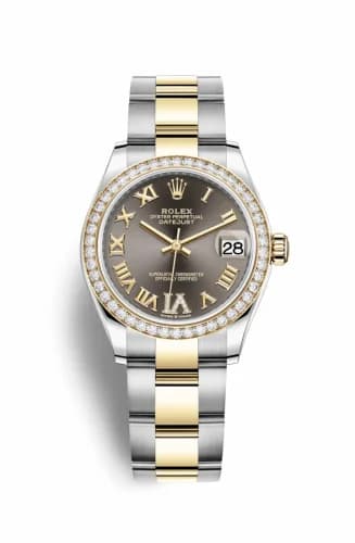 Rolex Datejust 31 Stainless Steel / Yellow Gold / Diamond / Grey - Roman / Oyster 278383rbr-0017 — фото часов Rolex Datejust 31 Stainless Steel / Yellow Gold / Diamond / Grey - Roman / Oyster 278383rbr-0017 — фото часов