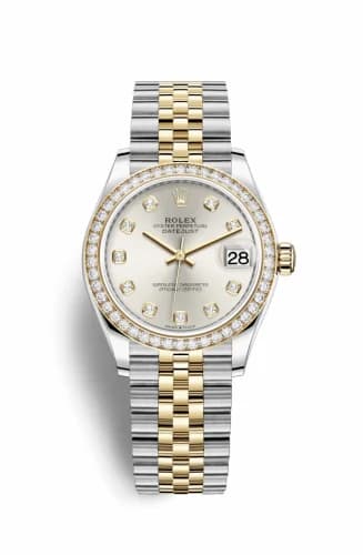 Rolex Datejust 31 Stainless Steel / Yellow Gold / Diamond / Silver - Diamond / Jubilee 278383rbr-0020 — фото часов Rolex Datejust 31 Stainless Steel / Yellow Gold / Diamond / Silver - Diamond / Jubilee 278383rbr-0020 — фото часов