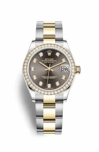 Rolex Datejust 31 Stainless Steel / Yellow Gold / Diamond / Grey - Diamond / Oyster 278383rbr-0021 — фото часов Rolex Datejust 31 Stainless Steel / Yellow Gold / Diamond / Grey - Diamond / Oyster 278383rbr-0021 — фото часов