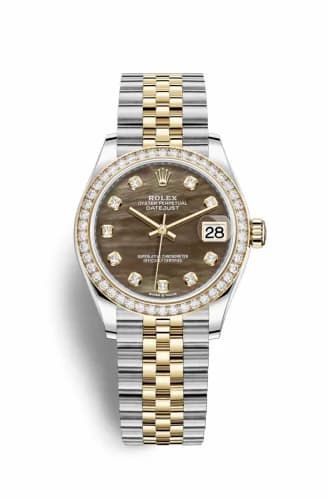 Rolex Datejust 31 Stainless Steel / Yellow Gold / Diamond / Black MOP / Jubilee 278383rbr-0024 — фото часов Rolex Datejust 31 Stainless Steel / Yellow Gold / Diamond / Black MOP / Jubilee 278383rbr-0024 — фото часов
