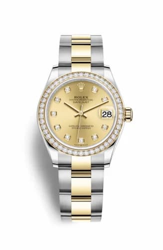 Rolex Datejust 31 Stainless Steel / Yellow Gold / Diamond / Champagne - Diamond / Oyster 278383rbr-0025 — фото часов Rolex Datejust 31 Stainless Steel / Yellow Gold / Diamond / Champagne - Diamond / Oyster 278383rbr-0025 — фото часов