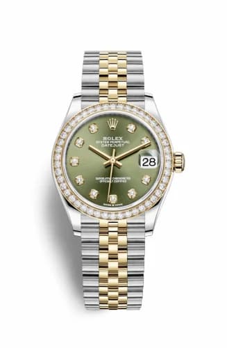 Rolex Datejust 31 Stainless Steel / Yellow Gold / Diamond / Olive - Diamond / Jubilee 278383rbr-0030 — фото часов Rolex Datejust 31 Stainless Steel / Yellow Gold / Diamond / Olive - Diamond / Jubilee 278383rbr-0030 — фото часов
