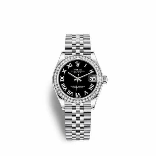 Rolex Datejust 31 Stainless Steel Diamond / Jubilee / Black - Roman 278384rbr-0002 — фото часов Rolex Datejust 31 Stainless Steel Diamond / Jubilee / Black - Roman 278384rbr-0002 — фото часов