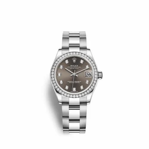 Rolex Datejust 31 Stainless Steel Diamond / Oyster / Grey - Diamond 278384rbr-0009 — фото часов Rolex Datejust 31 Stainless Steel Diamond / Oyster / Grey - Diamond 278384rbr-0009 — фото часов