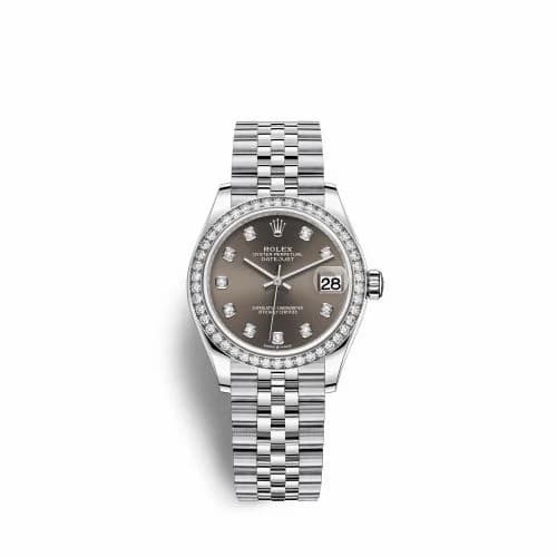 Rolex Datejust 31 Stainless Steel Diamond / Jubilee / Grey - Diamond 278384rbr-0010 — фото часов Rolex Datejust 31 Stainless Steel Diamond / Jubilee / Grey - Diamond 278384rbr-0010 — фото часов