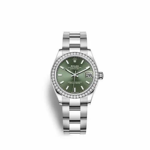 Rolex Datejust 31 Stainless Steel Diamond / Oyster / Green 278384rbr-0021 — фото часов Rolex Datejust 31 Stainless Steel Diamond / Oyster / Green 278384rbr-0021 — фото часов
