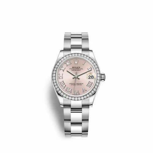 Rolex Datejust 31 Stainless Steel Diamond / Oyster / Pink - Roman 278384rbr-0023 — фото часов Rolex Datejust 31 Stainless Steel Diamond / Oyster / Pink - Roman 278384rbr-0023 — фото часов
