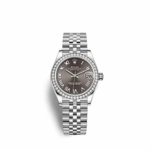 Rolex Datejust 31 Stainless Steel Diamond / Jubilee / Grey - Roman 278384rbr-0026 — фото часов Rolex Datejust 31 Stainless Steel Diamond / Jubilee / Grey - Roman 278384rbr-0026 — фото часов
