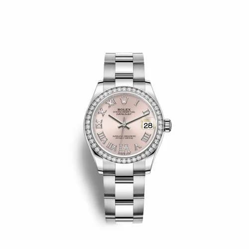Rolex Datejust 31 Stainless Steel Diamond / Oyster / Pink - Roman 278384rbr-0027 — фото часов Rolex Datejust 31 Stainless Steel Diamond / Oyster / Pink - Roman 278384rbr-0027 — фото часов
