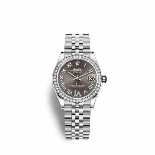 Rolex Datejust 31 Stainless Steel Diamond / Jubilee / Grey - Roman 278384rbr-0032 — фото часов Rolex Datejust 31 Stainless Steel Diamond / Jubilee / Grey - Roman 278384rbr-0032 — фото часов