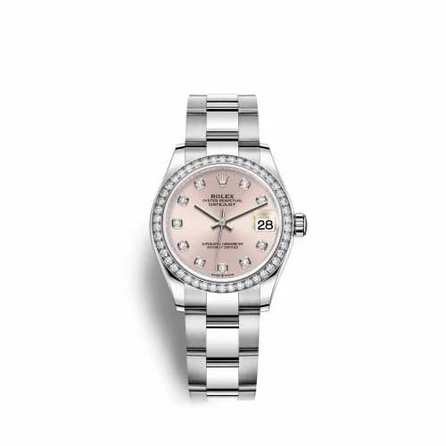 Rolex Datejust 31 Stainless Steel Diamond / Oyster / Pink - Diamond 278384rbr-0035 — фото часов Rolex Datejust 31 Stainless Steel Diamond / Oyster / Pink - Diamond 278384rbr-0035 — фото часов