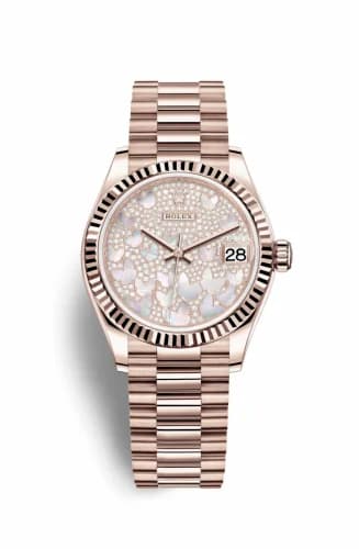 Rolex Datejust 31 Rose Gold / Fluted / Butterfly / President 78275-0021 — фото часов Rolex Datejust 31 Rose Gold / Fluted / Butterfly / President 78275-0021 — фото часов