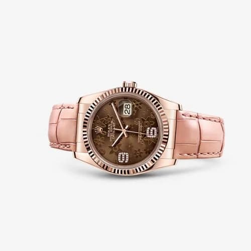 Rolex Datejust 36 Everose Strap Chocolate Floral 116135-0052 — фото часов Rolex Datejust 36 Everose Strap Chocolate Floral 116135-0052 — фото часов