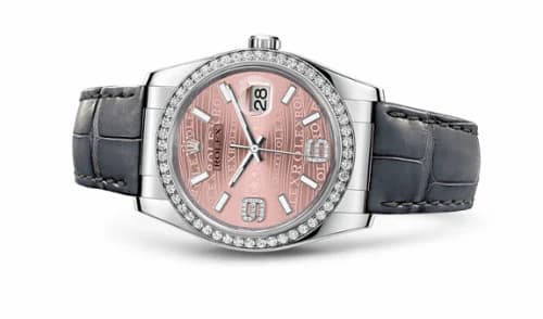 Rolex Datejust 36 White Gold Diamond Strap Pink Waves 116189-0076 — фото часов Rolex Datejust 36 White Gold Diamond Strap Pink Waves 116189-0076 — фото часов