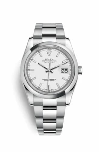 Rolex Datejust 36 Stainless Steel Domed / Oyster / White 116200-0058 — фото часов Rolex Datejust 36 Stainless Steel Domed / Oyster / White 116200-0058 — фото часов