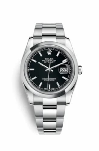 Rolex Datejust 36 Stainless Steel Domed / Oyster / Black 116200-0059 — фото часов Rolex Datejust 36 Stainless Steel Domed / Oyster / Black 116200-0059 — фото часов
