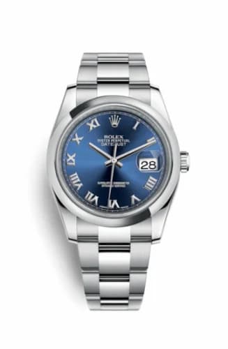 Rolex Datejust 36 Stainless Steel Domed / Oyster / Blue Roman 116200-0060 — фото часов Rolex Datejust 36 Stainless Steel Domed / Oyster / Blue Roman 116200-0060 — фото часов