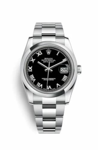 Rolex Datejust 36 Stainless Steel Domed / Oyster / Black Roman 116200-0061 — фото часов Rolex Datejust 36 Stainless Steel Domed / Oyster / Black Roman 116200-0061 — фото часов