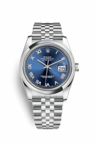 Rolex Datejust 36 Stainless Steel Domed / Jubilee / Blue Roman 116200-0069 — фото часов Rolex Datejust 36 Stainless Steel Domed / Jubilee / Blue Roman 116200-0069 — фото часов