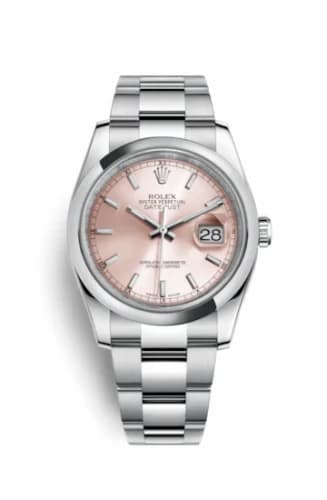Rolex Datejust 36 Stainless Steel Domed / Oyster / Pink 116200-0079 — фото часов Rolex Datejust 36 Stainless Steel Domed / Oyster / Pink 116200-0079 — фото часов