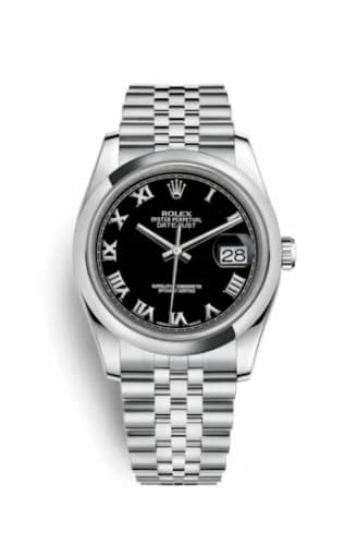 Rolex Datejust 36 Stainless Steel Domed / Jubilee / Black Roman 116200-0094 — фото часов Rolex Datejust 36 Stainless Steel Domed / Jubilee / Black Roman 116200-0094 — фото часов