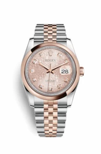 Rolex Datejust 36 Rolesor Everose Domed / Oyster / Pink Computer 116201-0062 — фото часов Rolex Datejust 36 Rolesor Everose Domed / Oyster / Pink Computer 116201-0062 — фото часов