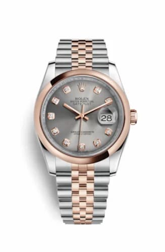 Rolex Datejust 36 Rolesor Everose Domed / Jubilee / Steel Diamond 116201-0065 — фото часов Rolex Datejust 36 Rolesor Everose Domed / Jubilee / Steel Diamond 116201-0065 — фото часов