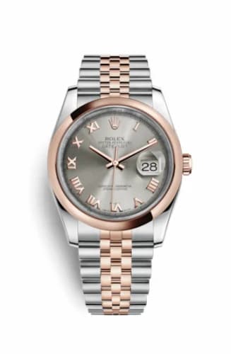 Rolex Datejust 36 Rolesor Everose Domed / Oyster / Steel Roman 116201-0071 — фото часов Rolex Datejust 36 Rolesor Everose Domed / Oyster / Steel Roman 116201-0071 — фото часов