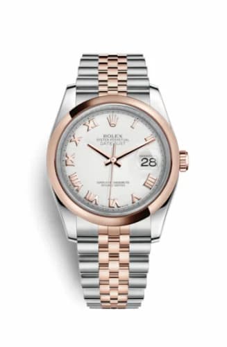 Rolex Datejust 36 Rolesor Everose Domed / Jubilee / White Roman 116201-0074 — фото часов Rolex Datejust 36 Rolesor Everose Domed / Jubilee / White Roman 116201-0074 — фото часов