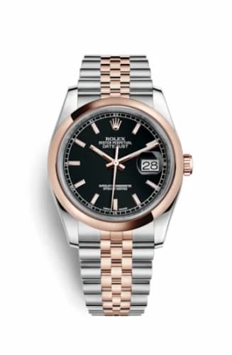 Rolex Datejust 36 Rolesor Everose Domed / Jubilee / Black 116201-0075 — фото часов Rolex Datejust 36 Rolesor Everose Domed / Jubilee / Black 116201-0075 — фото часов