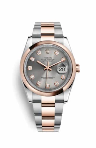 Rolex Datejust 36 Rolesor Everose Domed / Oyster / Steel Diamond 116201-0082 — фото часов Rolex Datejust 36 Rolesor Everose Domed / Oyster / Steel Diamond 116201-0082 — фото часов