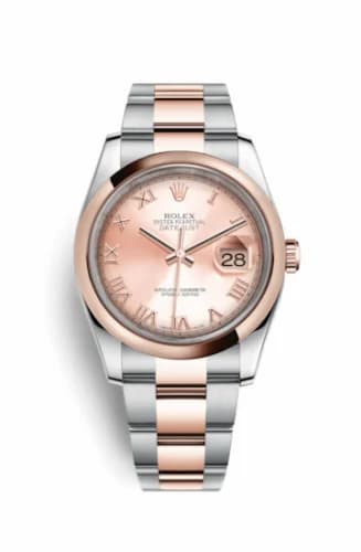 Rolex Datejust 36 Rolesor Everose Domed / Oyster / Pink Roman 116201-0088 — фото часов Rolex Datejust 36 Rolesor Everose Domed / Oyster / Pink Roman 116201-0088 — фото часов