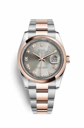 Rolex Datejust 36 Rolesor Everose Domed / Oyster / Steel Roman 116201-0090 — фото часов Rolex Datejust 36 Rolesor Everose Domed / Oyster / Steel Roman 116201-0090 — фото часов