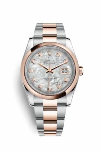 Rolex Datejust 36 Rolesor Everose Domed / Oyster / MOP 116201-0102 — фото часов Rolex Datejust 36 Rolesor Everose Domed / Oyster / MOP 116201-0102 — фото часов