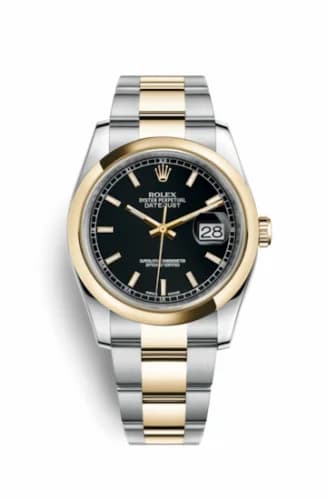 Rolex Datejust 36 Rolesor Yellow Domed / Oyster / Black 116203-0126 — фото часов Rolex Datejust 36 Rolesor Yellow Domed / Oyster / Black 116203-0126 — фото часов