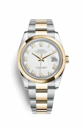 Rolex Datejust 36 Rolesor Yellow Domed / Oyster / White Roman 116203-0135 — фото часов Rolex Datejust 36 Rolesor Yellow Domed / Oyster / White Roman 116203-0135 — фото часов
