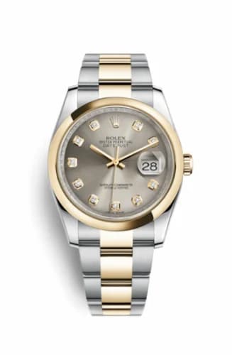 Rolex Datejust 36 Rolesor Yellow Domed / Oyster / Steel Diamonds 116203-0138 — фото часов Rolex Datejust 36 Rolesor Yellow Domed / Oyster / Steel Diamonds 116203-0138 — фото часов