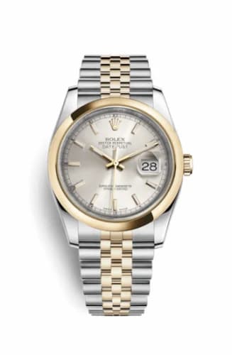 Rolex Datejust 36 Rolesor Yellow Domed / Jubilee / Silver 116203-0143 — фото часов Rolex Datejust 36 Rolesor Yellow Domed / Jubilee / Silver 116203-0143 — фото часов