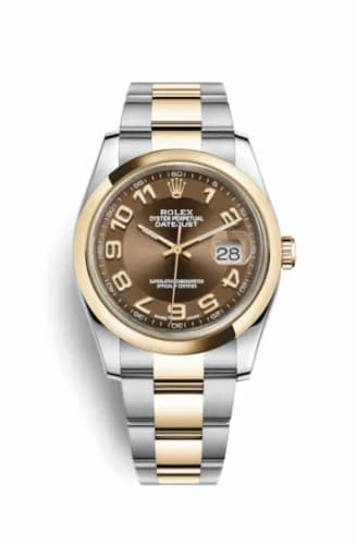 Rolex Datejust 36 Rolesor Yellow Domed / Oyster / Bronze Arabic 116203-0152 — фото часов Rolex Datejust 36 Rolesor Yellow Domed / Oyster / Bronze Arabic 116203-0152 — фото часов
