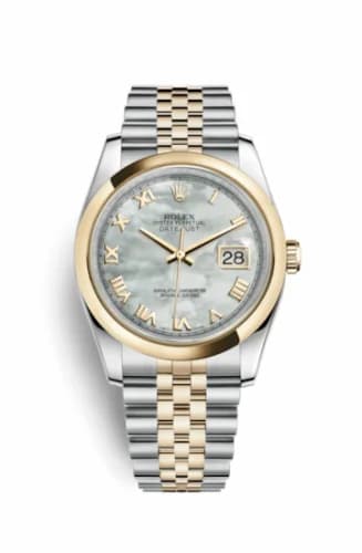 Rolex Datejust 36 Rolesor Yellow Domed / Jubilee / MOP Roman 116203-0164 — фото часов Rolex Datejust 36 Rolesor Yellow Domed / Jubilee / MOP Roman 116203-0164 — фото часов