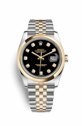 Rolex Datejust 36 Rolesor Yellow Domed / Jubilee / Black Diamond 116203-0168 — фото часов Rolex Datejust 36 Rolesor Yellow Domed / Jubilee / Black Diamond 116203-0168 — фото часов