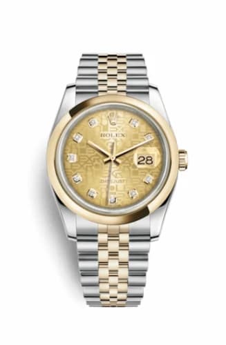 Rolex Datejust 36 Rolesor Yellow Domed / Jubilee / Champagne Computer 116203-0173 — фото часов Rolex Datejust 36 Rolesor Yellow Domed / Jubilee / Champagne Computer 116203-0173 — фото часов