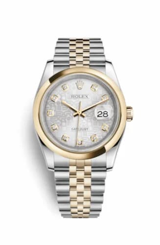 Rolex Datejust 36 Rolesor Yellow Domed / Jubilee / Silver Computer 116203-0177 — фото часов Rolex Datejust 36 Rolesor Yellow Domed / Jubilee / Silver Computer 116203-0177 — фото часов