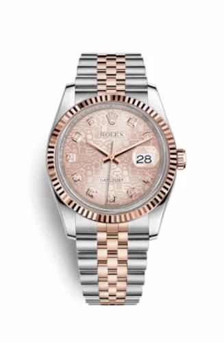Rolex Datejust 36 Rolesor Everose Fluted / Jubilee / Pink Computer 116231-0058 — фото часов Rolex Datejust 36 Rolesor Everose Fluted / Jubilee / Pink Computer 116231-0058 — фото часов